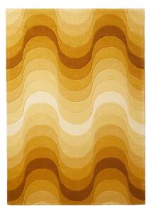 Verpan - Wave Rug 170x240, Yellow, 100% New Zealand Wool, Hand tufted - Ullmattor - Verner Panton - Gul