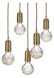 Lee Broom - Crystal Bulb Chandelier 5 Piece - Krom, Klart kristallglas - Klusterlampor - Silver