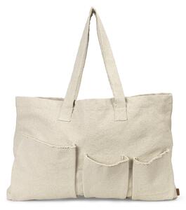 Ferm Living - Pocket Weekend Bag - Off-white - Korgar och lådor - Vit