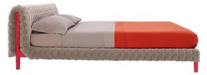 Ligne Roset - Ruché Bed 180x200 Low, Red Stained Beech, Fabric Cat. D, Harald 3 Albatre 4320 - Sängar - Inga Sempé