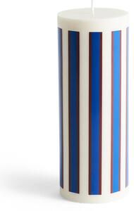 HAY - Column Candle Large - Off-white, brown and blue - Ljus - Flerfärgad