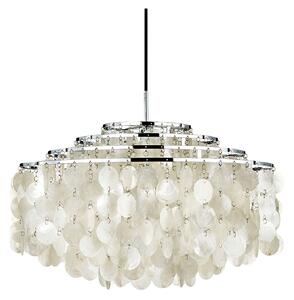 Verpan - Fun 10DM Pendant Lamp Chrome - Pendellampor - Verner Panton - Silver,Beige