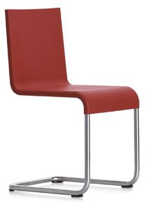 Vitra - .05 Chair, Stacking, Bright Red Shell, Stainless Steel Base, Felt Glides for Hard Floor - Matstolar utomhus - Maarten Van Severen - Röd - Metall/Skum