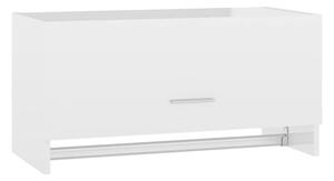 Garderob högglans vit 70x32,5x35 cm spånskiva - Vit