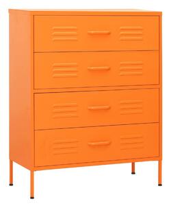 Byrå orange 80x35x101,5 cm stål - Orange