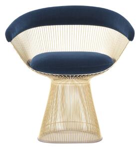 Knoll - Platner Side Chair - 18k guld, Tyg: Kat. B - Knoll Velvet - K78481 - Fåtöljer - Warren Platner - Guld - Naturmaterial/Metall