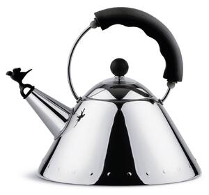 Alessi - 9093 Tekittel, Svart - Vattenkokare - Michael Graves - Silver