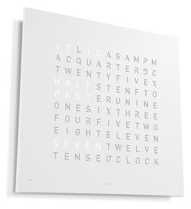 Qlocktwo - Qlocktwo Earth 45 Stainless Steel - White Pepper, EN - Klockor - Biegert & Funk - Vit