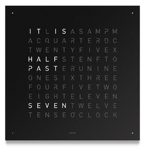 Qlocktwo - Qlocktwo Earth 45 Stainless Steel, Black Pepper, SE - Klockor - Biegert & Funk - Svart