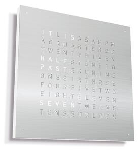 Qlocktwo - Qlocktwo Earth 90 Stainless Steel - Brushed, EN - Klockor - Biegert & Funk - Silver