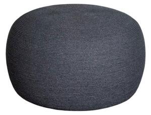 Cane-Line - Circle Fotpall Stor, Rund, Dark Grey, Cane-line Soft Rope - Utomhuspallar och puffar - Cane-line Design Team - Grå