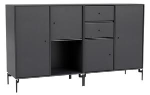Montana - Couple Sideboard - Anthracite / Black Legs - Skänkar och sideboards - Peter J. Lassen - Svart - MDF