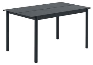 Muuto - Linear Steel Table 140cm Black - Matbord utomhus - Thomas Bentzen - Svart - Metall