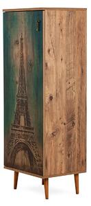 HIGHBOARD Eiffeltornet 38x50 cm Natur/Grön/Brun -