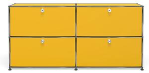 USM - USM Haller 4 sideboard Golden Yellow - Skänkar och sideboards - Fritz Haller,Paul Schärer - Gul - Metall