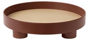 Muuto - Platform Tray Dark Red - Serveringsbrickor - Kim Colin,Sam Hecht - Trä/Plast