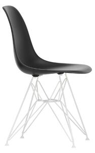 Vitra - Eames Plastic Chair DSR - 12 Deep Black - White Base - Matstolar - Charles & Ray Eames - Svart - Metall/Plast