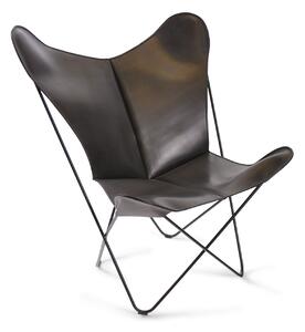 OX Denmarq - Papillon Chair, Black Steel Frame, Leather: Black - Fåtöljer - Dennis Marquart - Svart - Läder/Metall