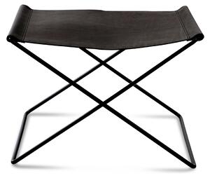 OX Denmarq - Ox Stool, Black Steel Frame, Leather: Black - Pallar - Dennis Marquart - Svart - Läder/Metall