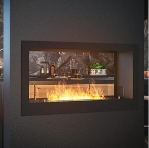 InFire - Built-in BIO fireplace 90x50 cm 3kW bifacial
