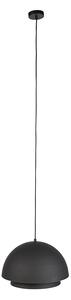 Skandinavisk hängande lampa svart med vit 2-lager - Claudius