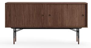 House of Finn Juhl - Sideboard Without Tray Unit, Walnut Veneer, Black Steel - Skänkar och sideboards - Finn Juhl - Träfärgad - Metall/Trä