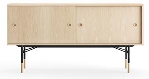House of Finn Juhl - Sideboard Without Tray Unit, Oak Veneer, Black Steel - Skänkar och sideboards - Finn Juhl - Träfärgad - Metall/Trä