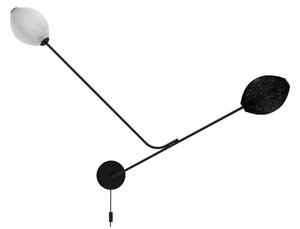 Gubi - Satellite Wall Lamp, Black White, Excl. 2 x E27, 180 cm cord - Vägglampor - Mathieu Matégot - Svart,Vit