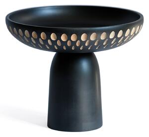 Zanat - Nera Bowl, Large, Dots b/b, Black - Serveringsskålar - Monica Förster - Trä