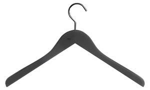 HAY - Soft Coat Hanger 4 pcs, Wide black - Klädhängare - Svart