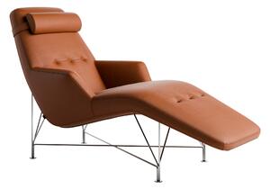 DUX - Superspider Liggfåtölj, Läder Dakota 24 Cognac - Fåtöljer - DUX Design Team - Brun - Läder/Metall/Syntetiskt
