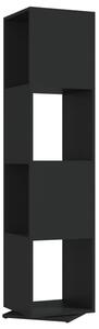 Roterande hylla svart 34,5x34,5x147,5 cm spånskiva - Svart