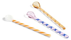 HAY - Glass Spoons Spice Set of 3 Amber / Light Pink / White - Skedar