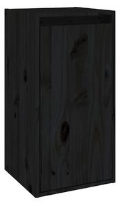 Väggskåp svart 30x30x60 cm massiv furu - Svart