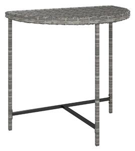Trädgårdsbord grå 80x50x75 cm konstrotting - Grå