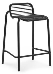 Normann Copenhagen - Vig Barstool 65 cm - Black - Barstolar utomhus - Simon Legald - Svart - Metall