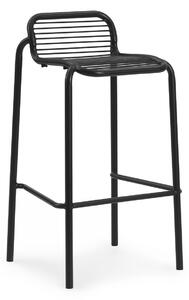 Normann Copenhagen - Vig Barstool 75 cm - Black - Barstolar utomhus - Simon Legald - Svart - Metall
