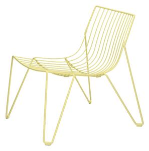 Massproductions - Tio Easy Chair March Yellow - Fåtöljer utomhus - Chris Martin - Metall