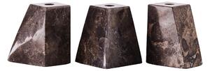 Dusty Deco - Pyramid candle holders Grey Set Of Three Triangle - Ljusstakar - Edin & Lina Kjellvertz - Grå
