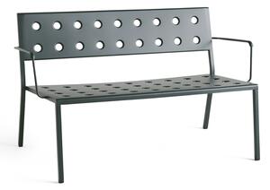 HAY - Balcony Lounge Bench w. arm / Dark Forest - Trädgårdsbänkar - Ronan & Erwan Bouroullec - Grön - Metall
