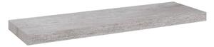 Svävande vägghyllor 2 st betonggrå 80x23,5x3,8 cm MDF - Betonggrå