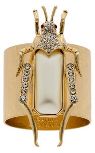 Holiday Collection - Grasshopper Napkin Ring - Set Of Two - Guld