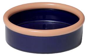 NINE - ROD Bowl ceramic H70 x Ø233 Coral/Dark blue - Serveringsskålar - Julien Renault - Glas