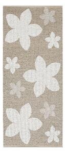 Flower Plastmatta 70x50 Vändbar PVC Beige - Horredsmattan