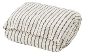 Tekla - Percale stripes duvet cover single 150x210cm hopper stripes - Påslakan - Brun,Vit