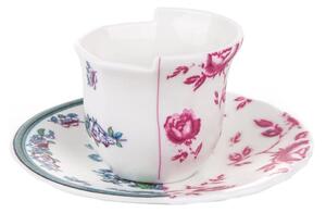 Seletti - Hybrid-Leonia Coffe' Cup With Saucer In Porcelain - Kaffekoppar - Ctrlzak - Flerfärgad