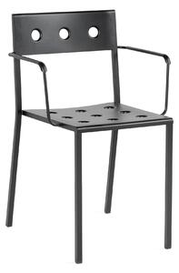 HAY - Balcony Armchair - Anthracite - Matstolar utomhus - Ronan & Erwan Bouroullec - Svart - Metall