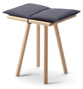 Fritz Hansen - Georg Stool Obehandlad - Pallar - Christina Liljenberg Halstrøm - Grå - Läder/Trä/Ull
