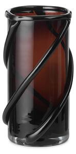 Ferm Living - Entwine Vase Dark Amber Small - Vaser - Svart