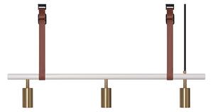 Rubn - Long John 3 White/Brass / Brown Leather - Takkronor - Niclas Hoflin - Guld,Vit
